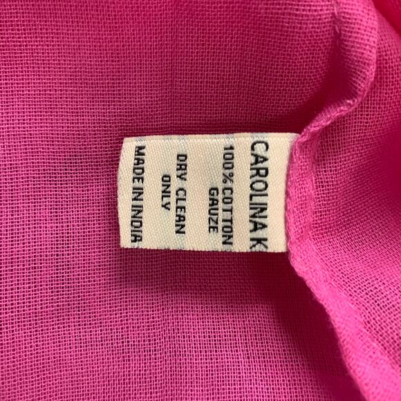 CAROLINA K Size S Pink Cotton Applique Bow Blouse - Picture 6 of 6